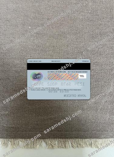 Belgium Keytrade bank mastercard photolook back